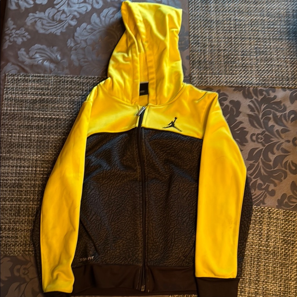 Yellow and Black Zip-Up Hoodie
